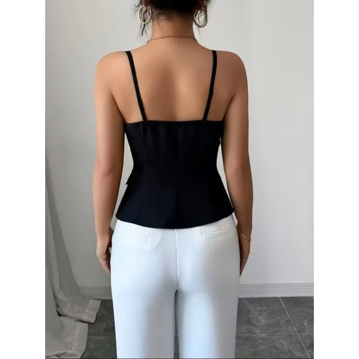 Kadın Askılı önü Döğmeli Atlas Bluz