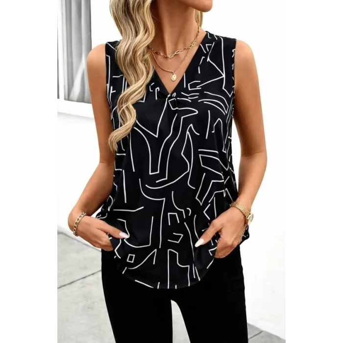 Kadın Askılı V Yakalı Süprem Bluz