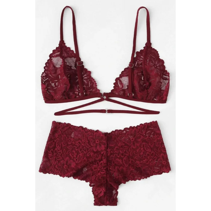 Kadın Bordo Özel Şık Sütyen Külot Takımı – Modern, Konforlu ve Günlük Kombinlere Uygun