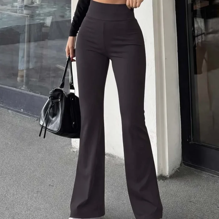 Kadın Geniş Korsaj Bel Detaylı Paçaya Doğru Geniş Yüksek Bel Dalgıç Pantolon