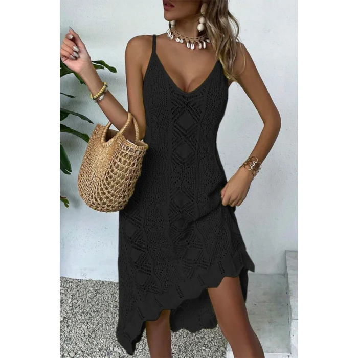 Kadın Ince Askılı Triko Elbise