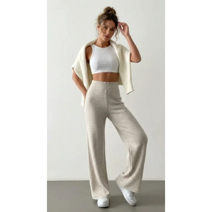 Kadın Kaşkorse Bol Paça Pantolon