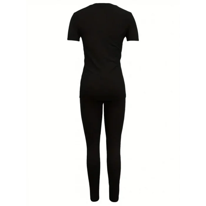 Kadın Kısa Kollu Queen Baskı Viskon Ikili Takım