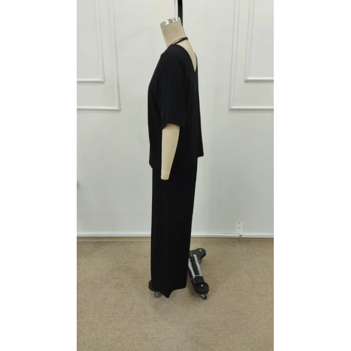 Kadın Kısa Kollu V Yakalı Viskon Bluz Ve Pantolon Ikili Takım