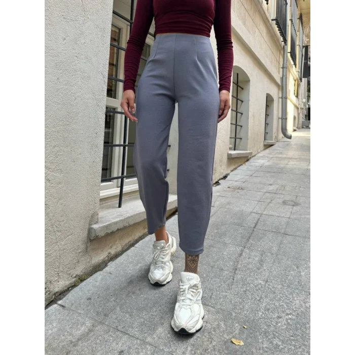 Kadın Krep Kumaş Balon Pantolon