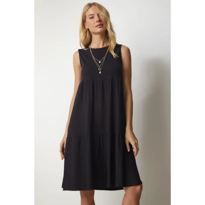 Kadın Sıfır Kol Bisiklet Yaka Aerobin Elbise