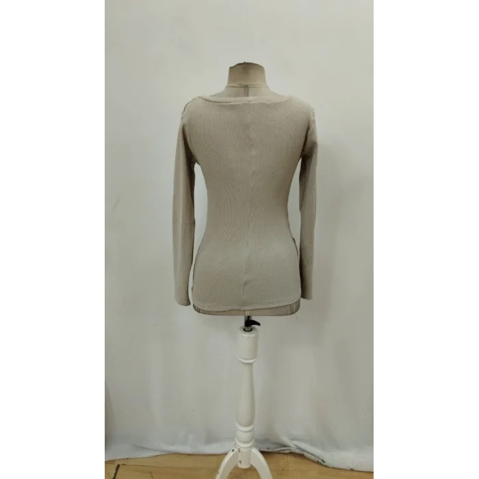 Kadın Uzun Kollu Derin Yuvarlak Yaka Kaşkorse Bluz