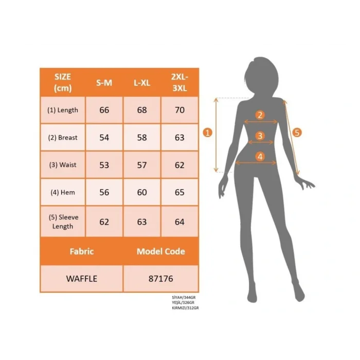 Kadın Uzun Kollu Kapşonlu önü Düğmeli Ve Bağcıklı Waffle Bluz