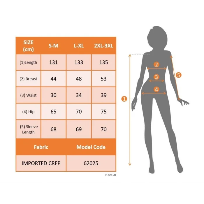 Kadın Uzun Kollu Kruvaze Yaka Beli Kemerli Yırtmaçlı Uzun Ithal Krep Elbise