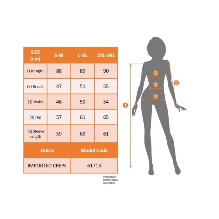 Kadın Uzun Kollu V Yakalı Kısa Ithal Krep Elbise
