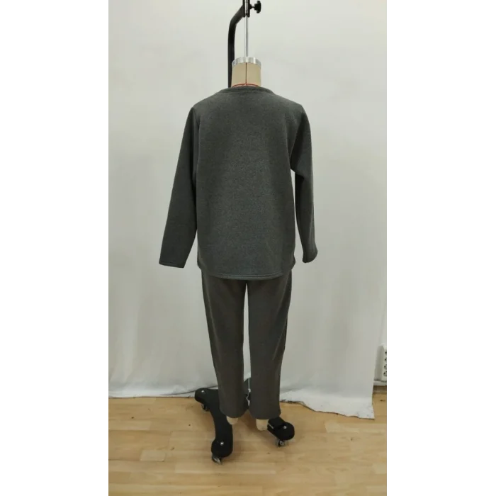 Kadın Uzun Kollu Yanları Nervurlu Viskon Iki Iplik Ve Pantolon Ikili Takım