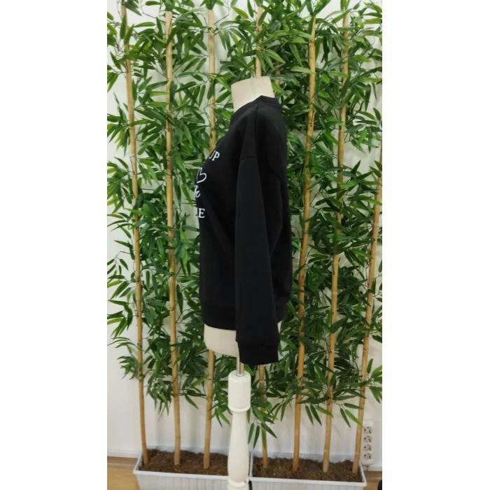 Kadın Uzun Kollu Yuvarlak Yaka Iki Iplik şardonlu Bluz