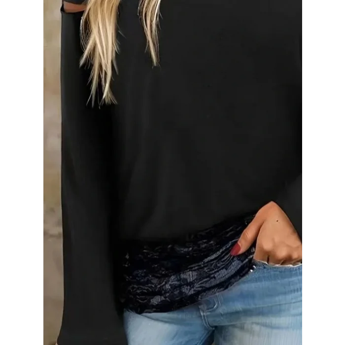 Kadın Uzun Lazer Kesik Detaylı Askılı Viskon Iki Iplik Bluz