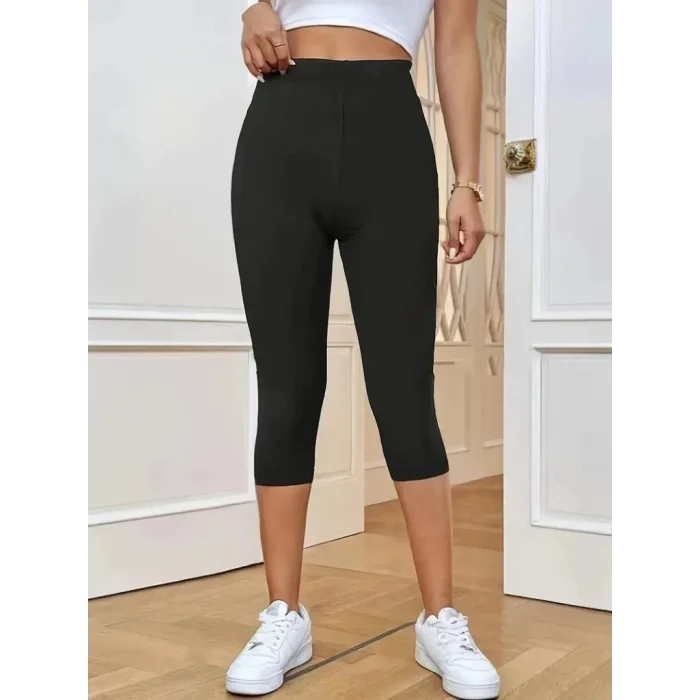 Kadın Yüksek Bel Dalgıç Midi Tayt