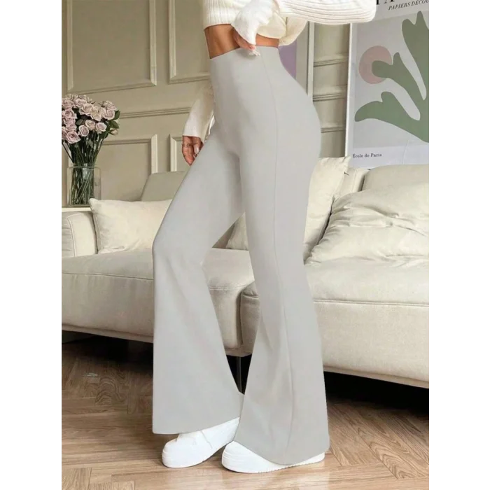 Kadın Yüksek Bel Ispanyol Paçalı Pantolon Tayt