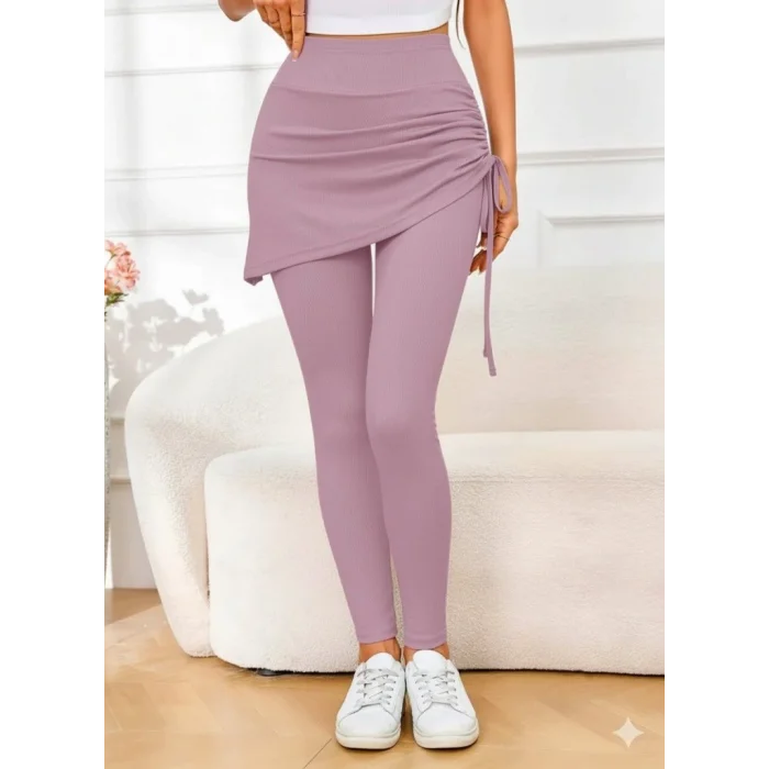 Kadın Yüksek Bel Yandan Büzgülü Alttan Uzun Kaşkorse Tayt Etek