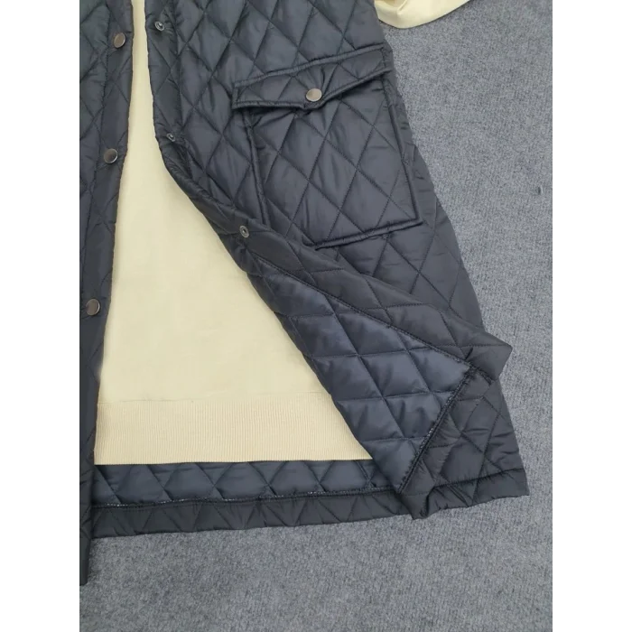 Kapaklı Cepli Kapitone Yelek -Siyah