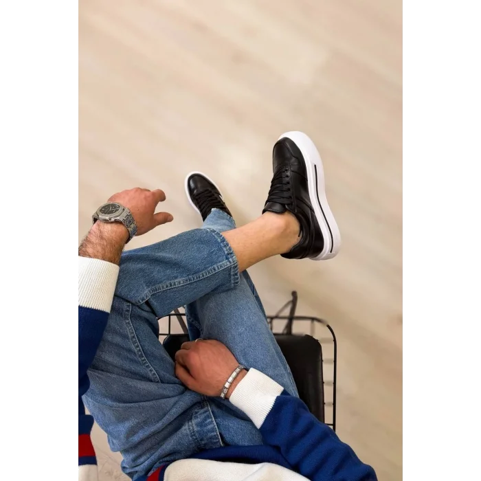 KB-04 Kuback Siyah Cilt Günlük Erkek Ayakkabı