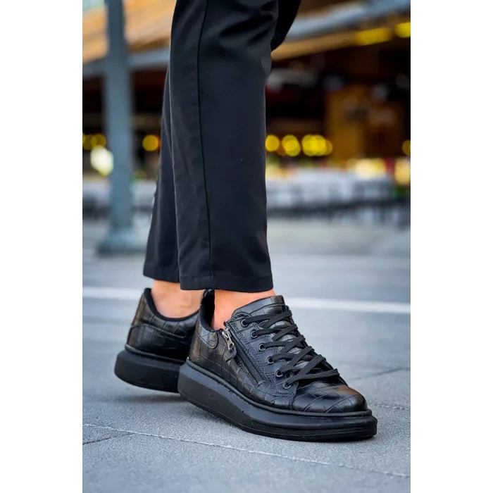 KB-309  Kuback Kömür Fermuar Ve Bağcıklı  Günlük Erkek  Ayakkabı