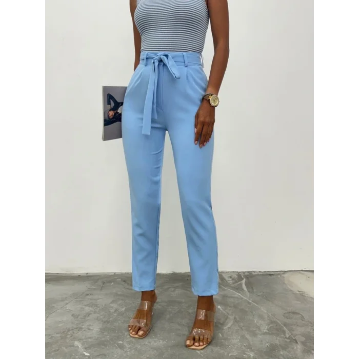 Kemerli Bilek Pantolon     -Bebe Mavi