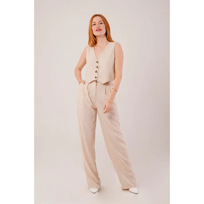 Kırçıllı Desen Bej Takım