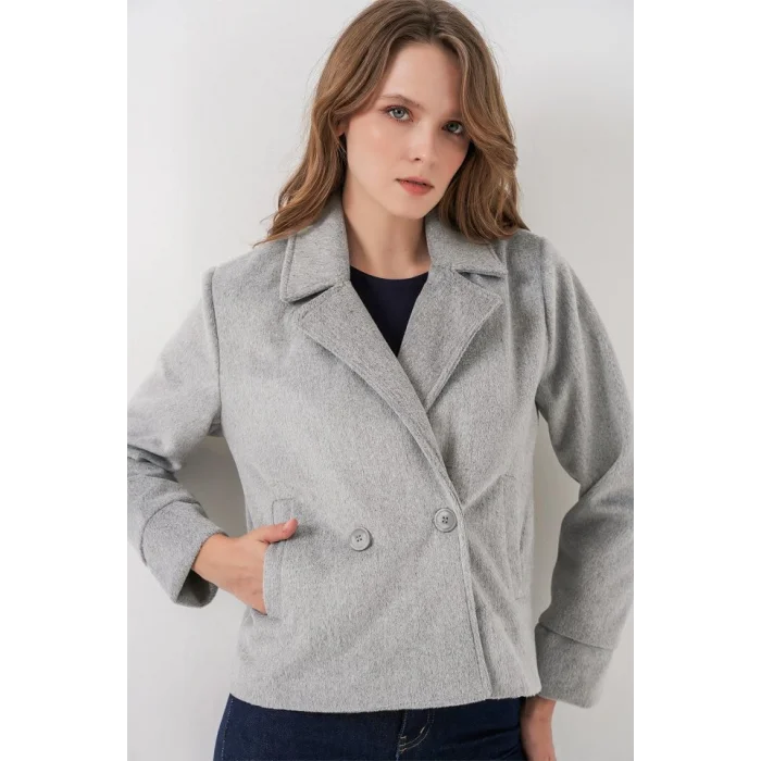 Kısa Kaşe Ceket 0725 - A.Gri