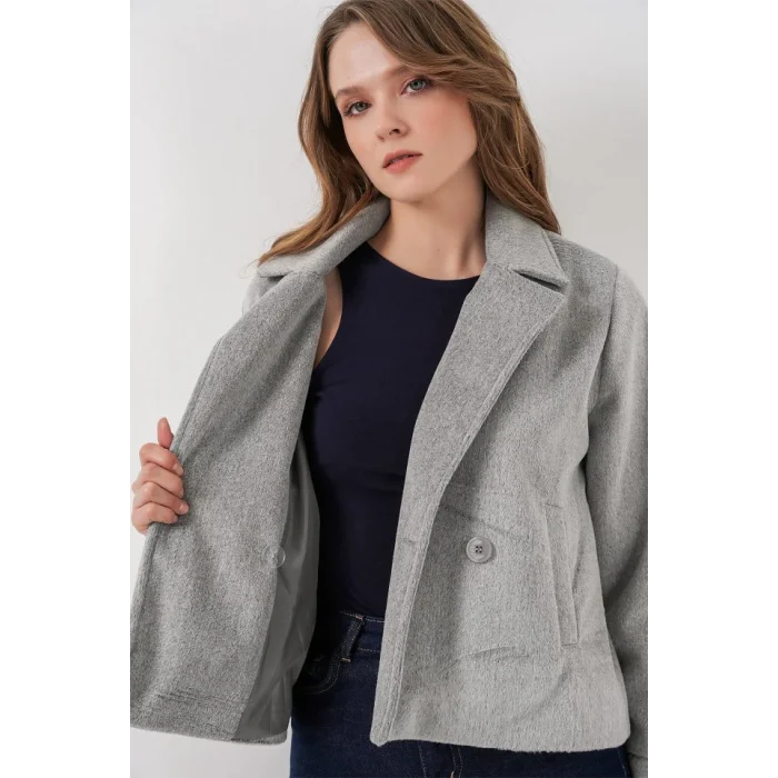 Kısa Kaşe Ceket 0725 - A.Gri