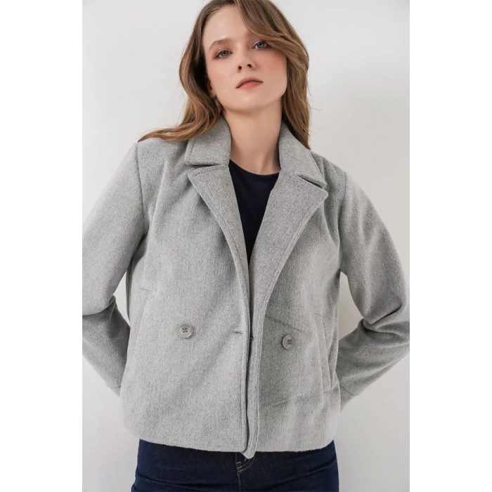 Kısa Kaşe Ceket 0725 - A.Gri