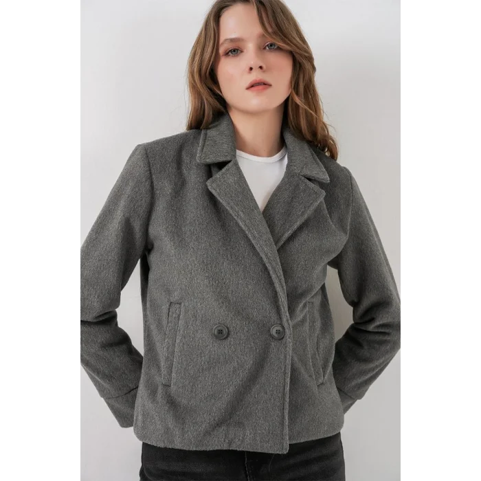 Kısa Kaşe Ceket 0725 - Gri