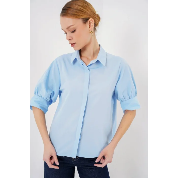 Kısa Kol Gömlek 20312 - Mavi
