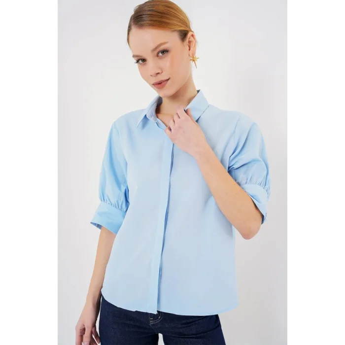 Kısa Kol Gömlek 20312 - Mavi