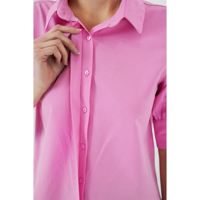 Kısa Kol Gömlek 20312 - Pembe