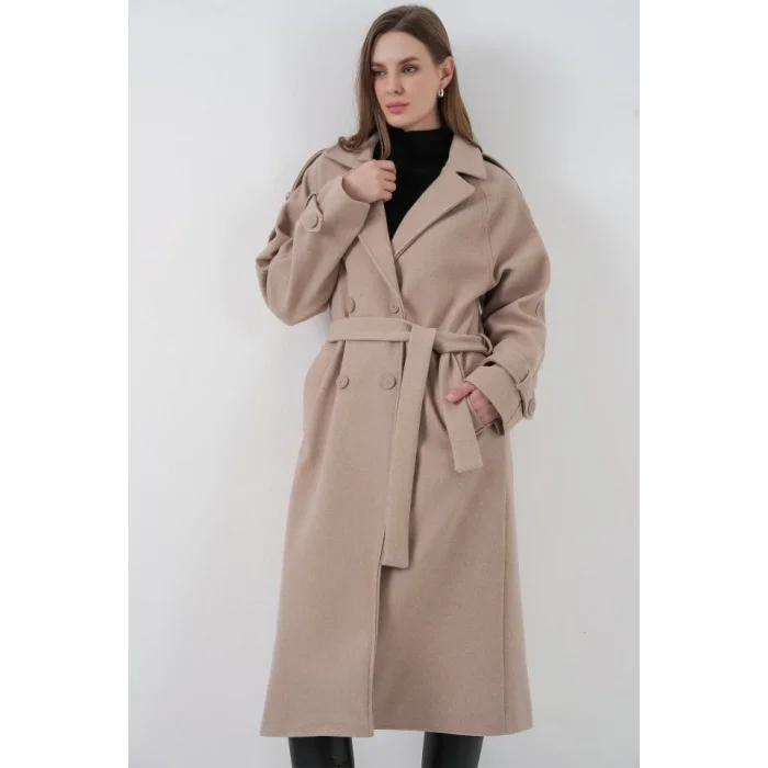 Kuşaklı Kaşe Kaban 9161 - Bej