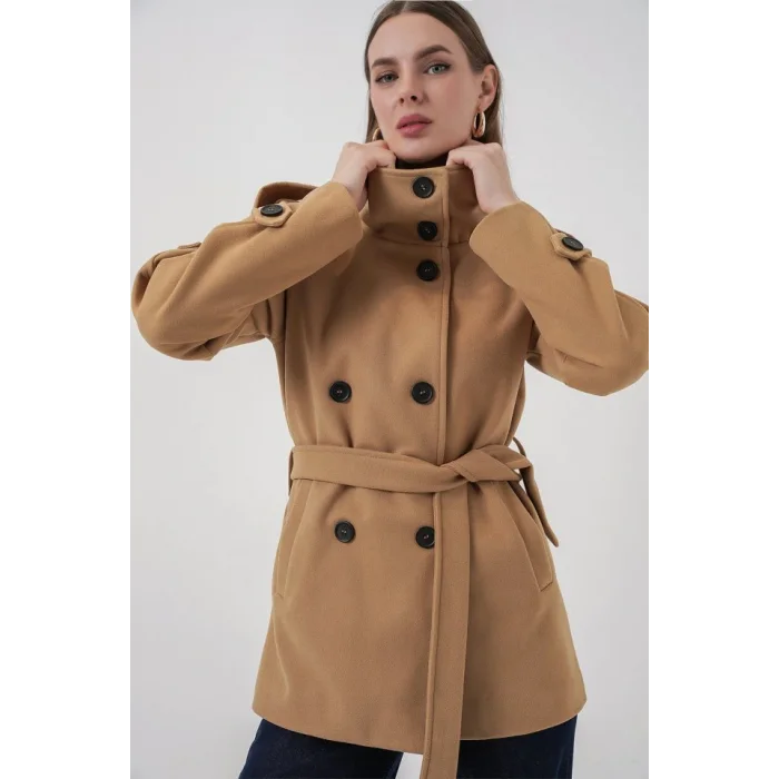 Kuşaklı Kaşe Kaban 9162 - Hardal