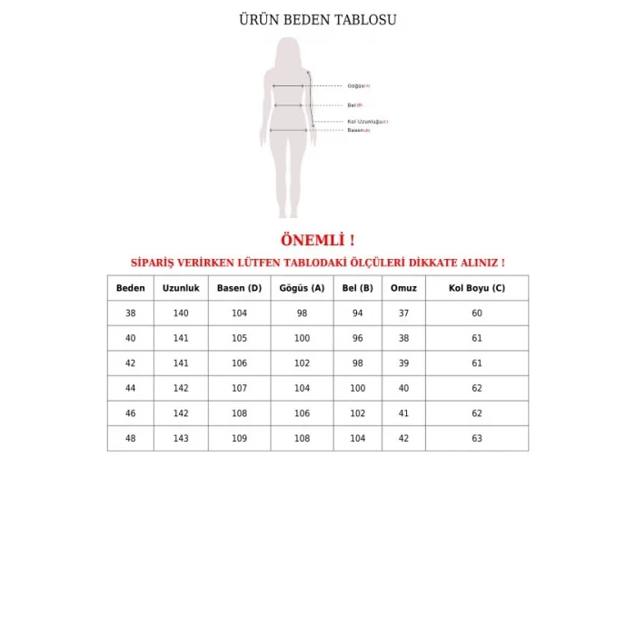 Lastik Kemerli Düğmeli Uzun Kot Elbise  -Laci