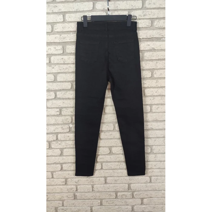 Likralı Yüksek Bel Efsane Kot Pantolon Antrasit Renk 92cm