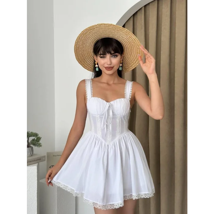 Lille Arkası Bağlamalı Elbise