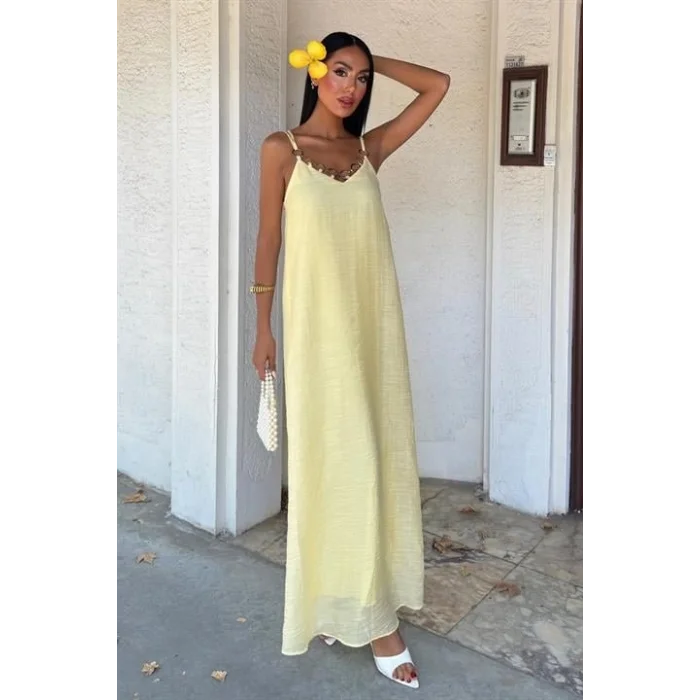 Lina Modal Askılı Elbise 2906