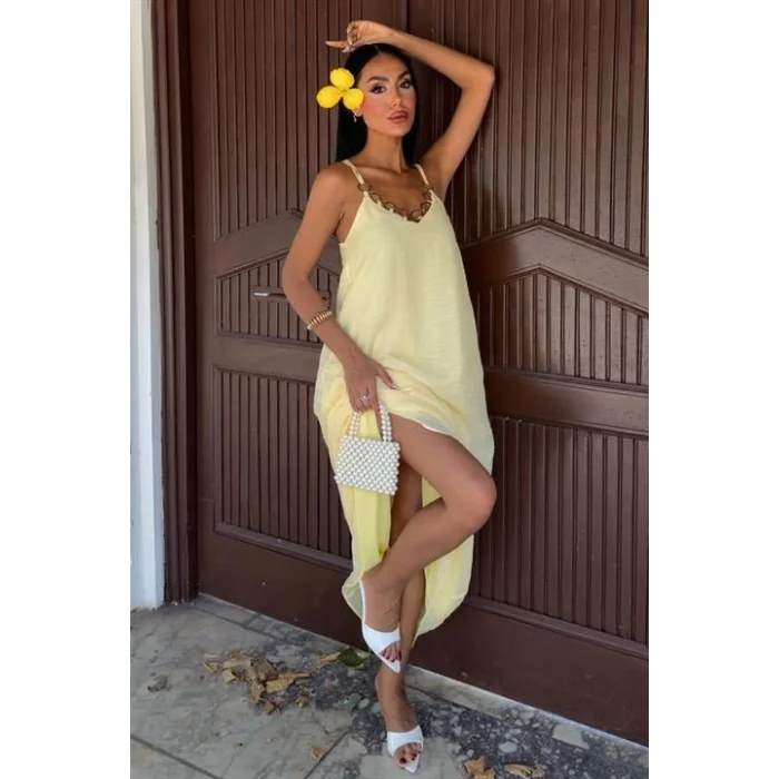 Lina Modal Askılı Elbise 2906