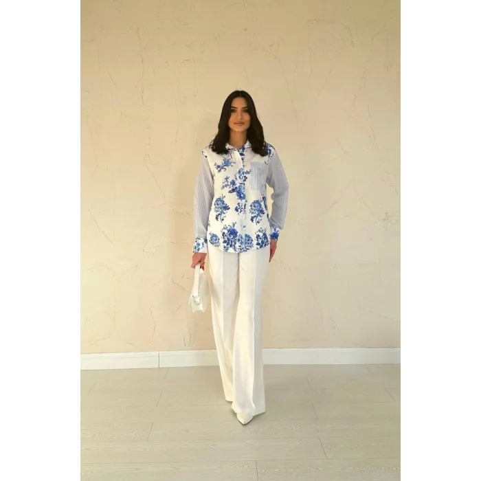 Mavi Garnili Gömlek