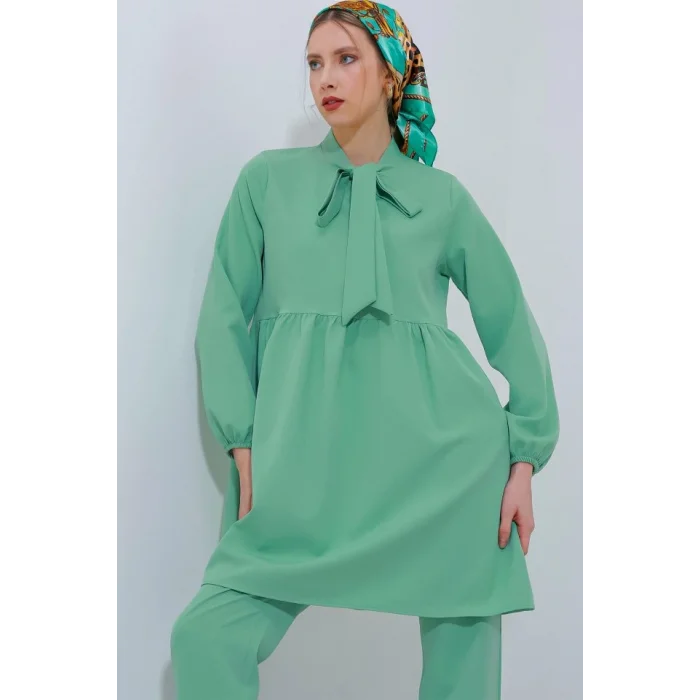 Mint Örme Pantolon Tunik Alt Üst Takım 6654