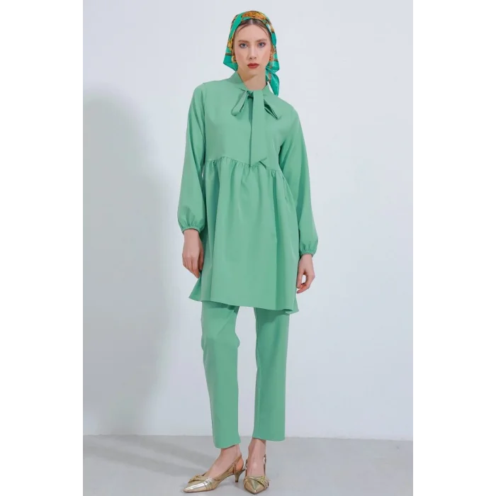 Mint Örme Pantolon Tunik Alt Üst Takım 6654
