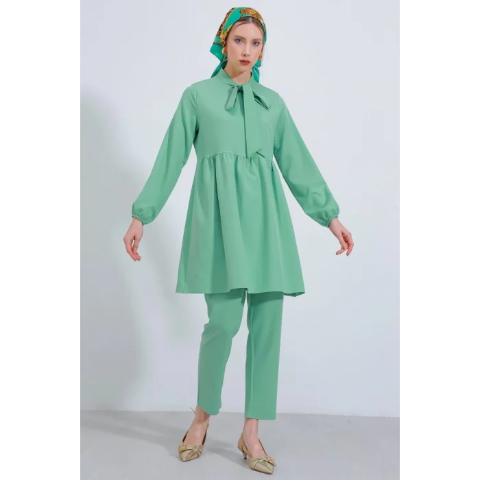Mint Örme Pantolon Tunik Alt Üst Takım 6654