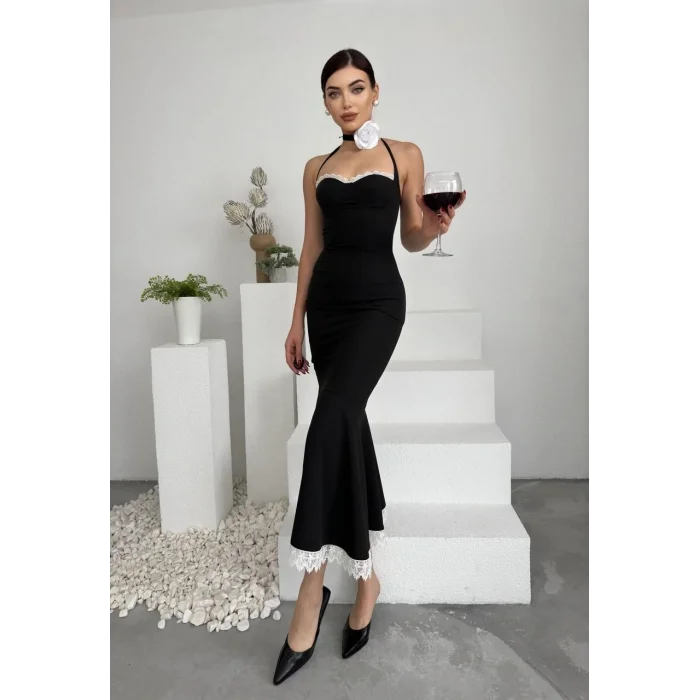 Monea Boyundan Bağlamalı Elbise