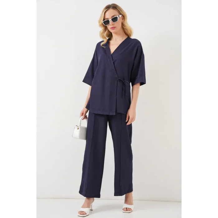 Önü Bağlamalı Alt Üst Takım 6745 - Lacivert