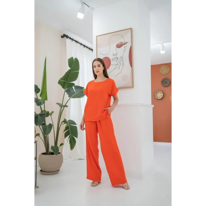 Oranj T-Shirt Ve Pantolon Takım