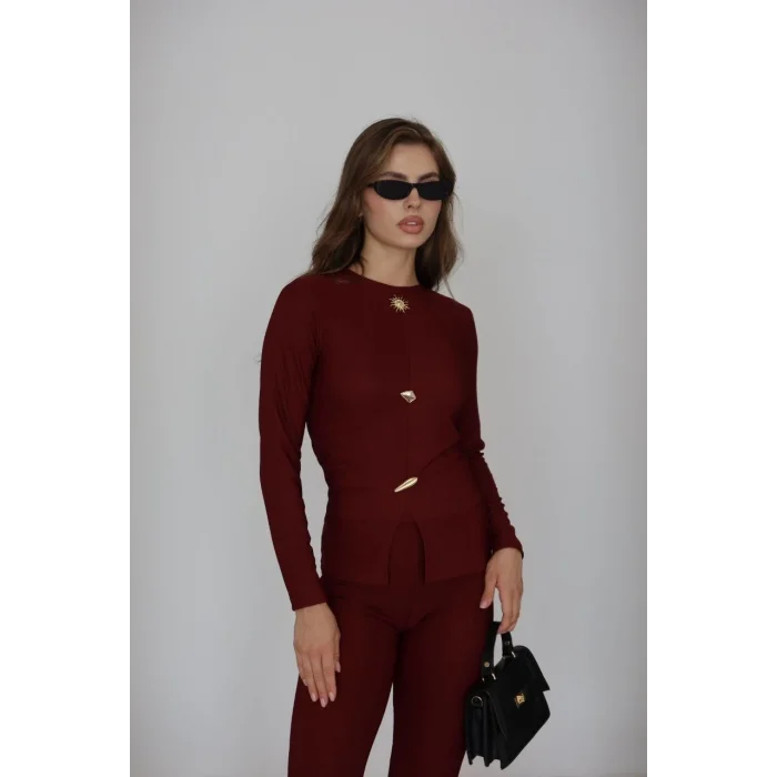 Ottoman alt üst takım bordo pt510442