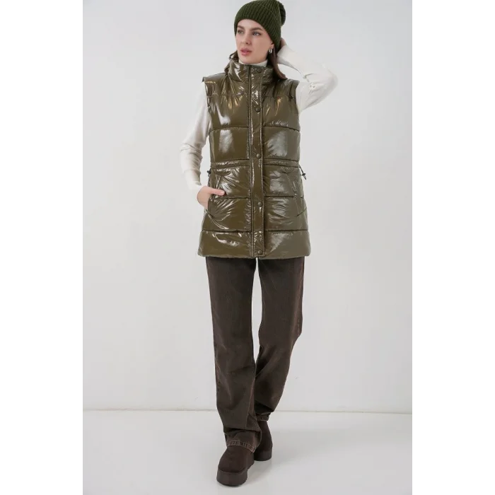 Parlak Şişme Yelek 5218 - Haki