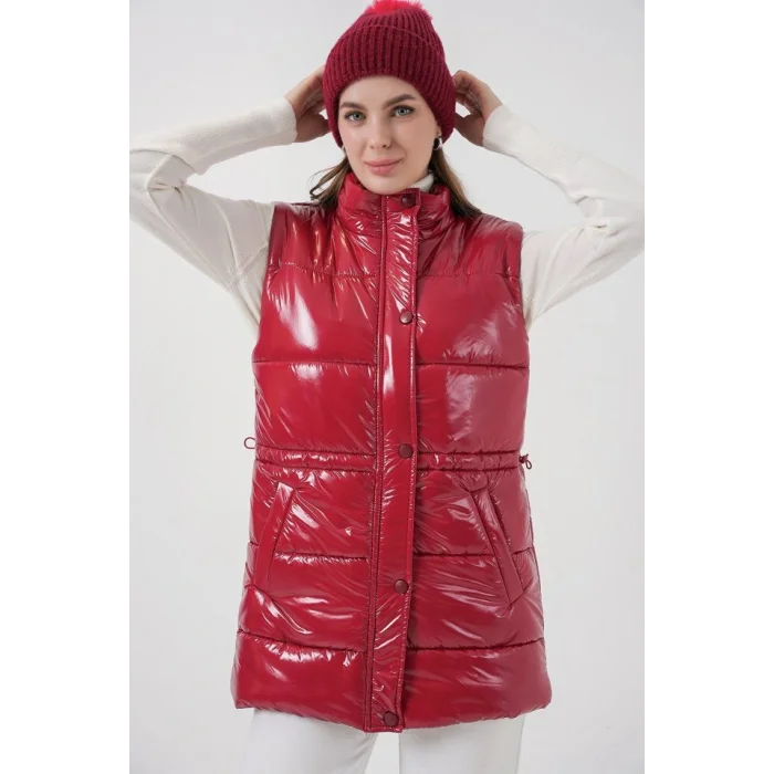 Parlak Şişme Yelek 5218 - Kırmızı