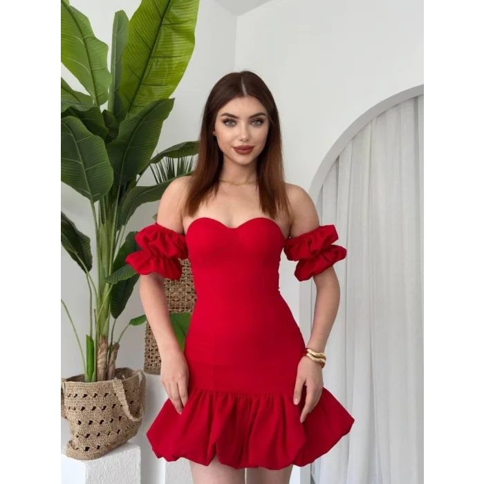 Peyda Straplez Elbise